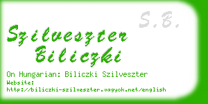 szilveszter biliczki business card